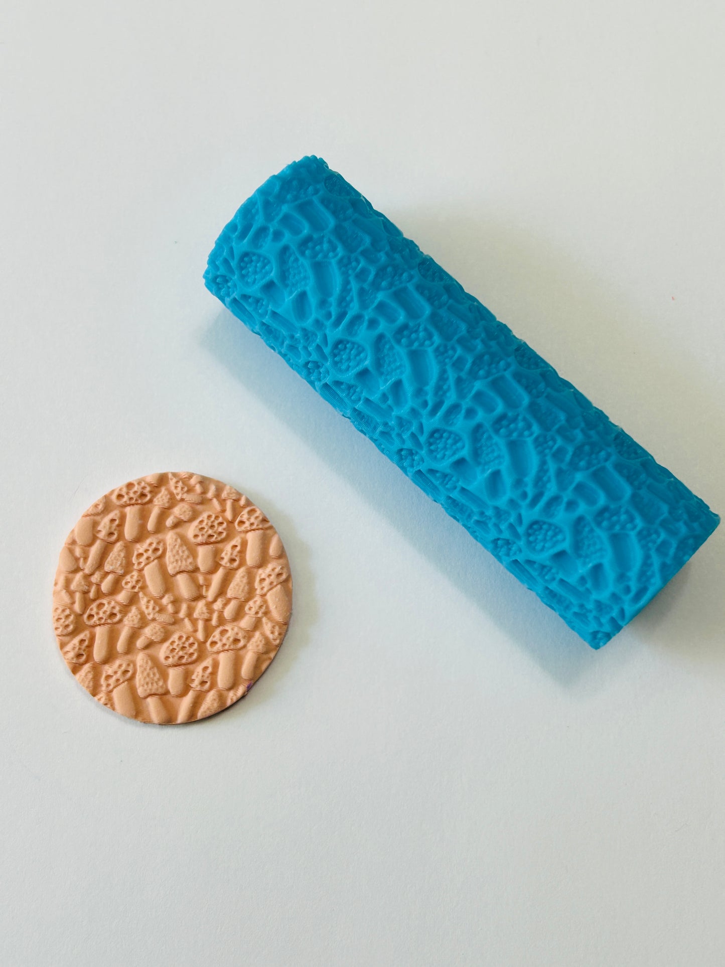 Toadstool Mushroom Texture Roller For Polymer Clay 2 Sizes YOU CHOOSE