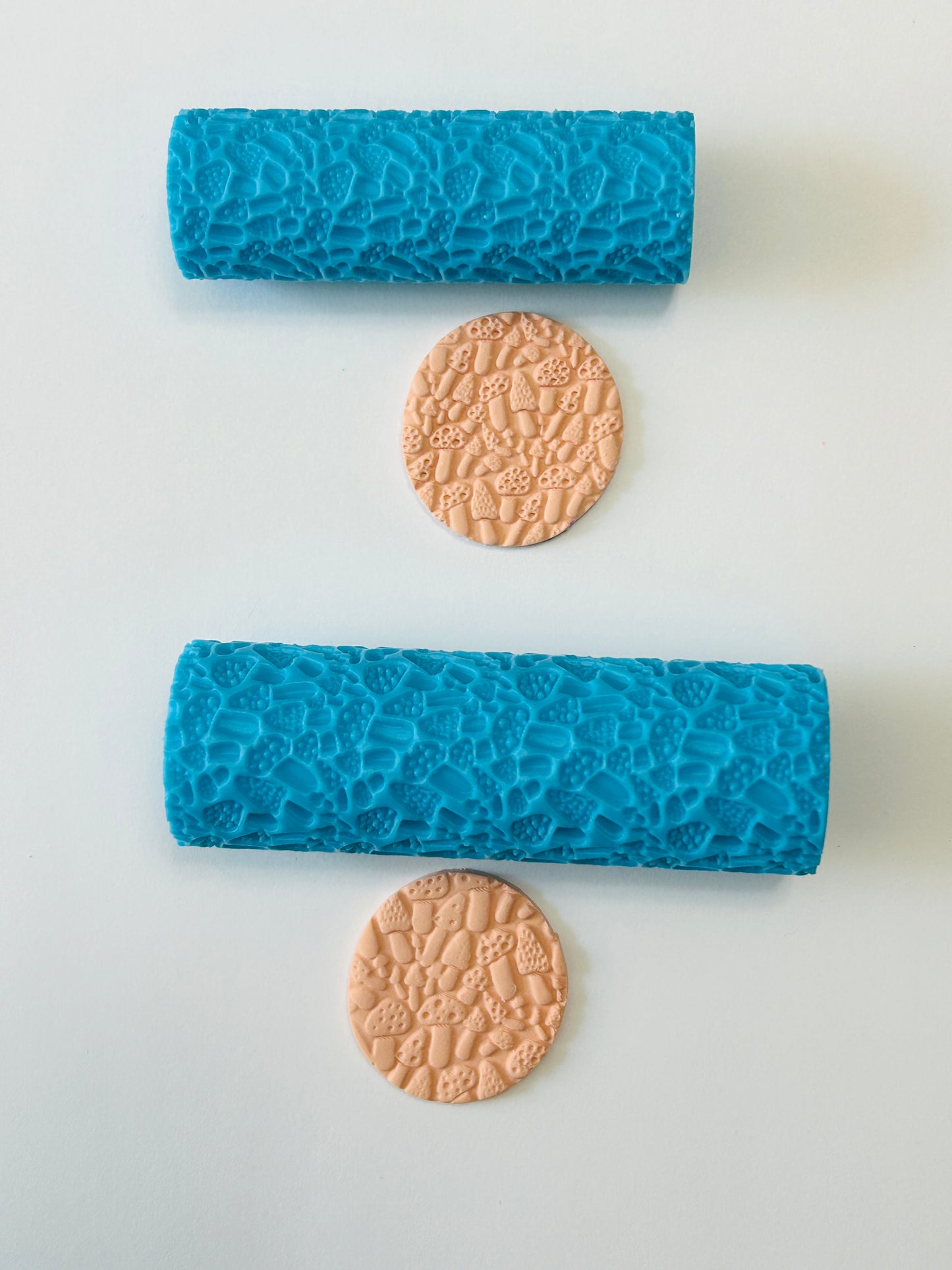 Toadstool Mushroom Texture Roller For Polymer Clay 2 Sizes YOU CHOOSE