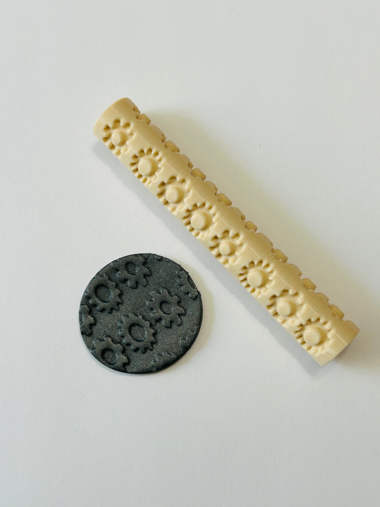 Steampunk Gear Texture Roller For Polymer Clay 2 Sizes YOU CHOOSE