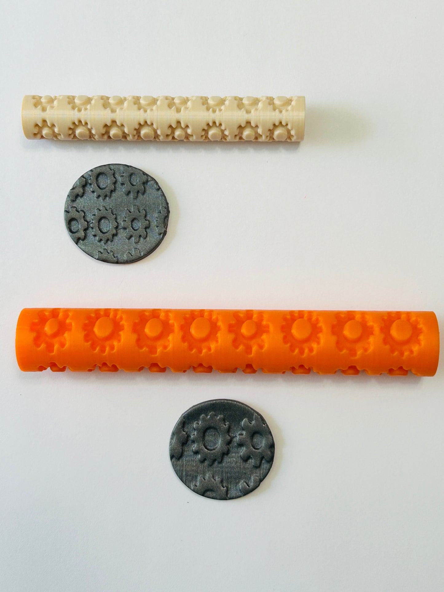 Steampunk Gear Texture Roller For Polymer Clay 2 Sizes YOU CHOOSE