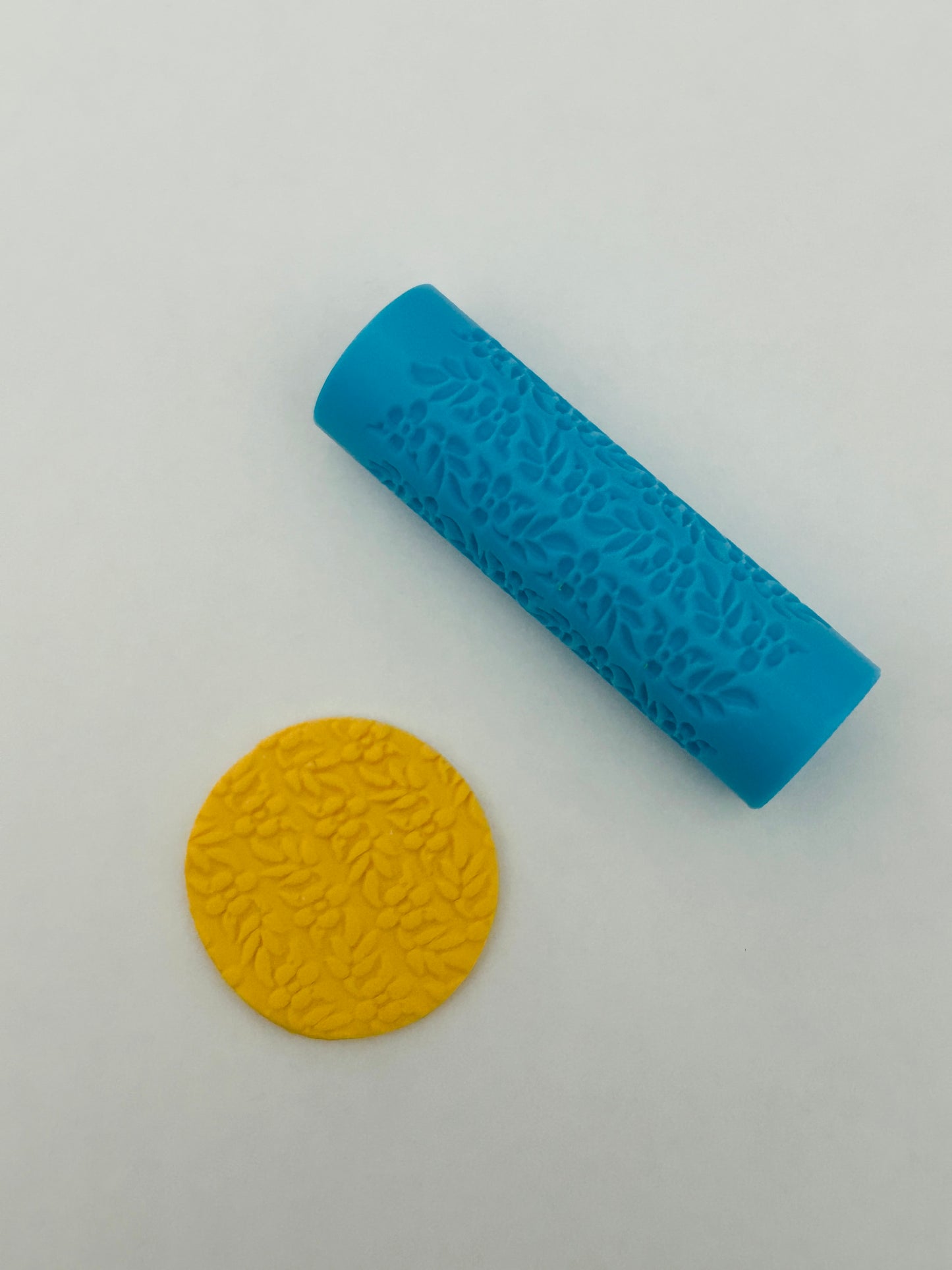 Rows of Flowers Pattern Texture Roller For Polymer Clay