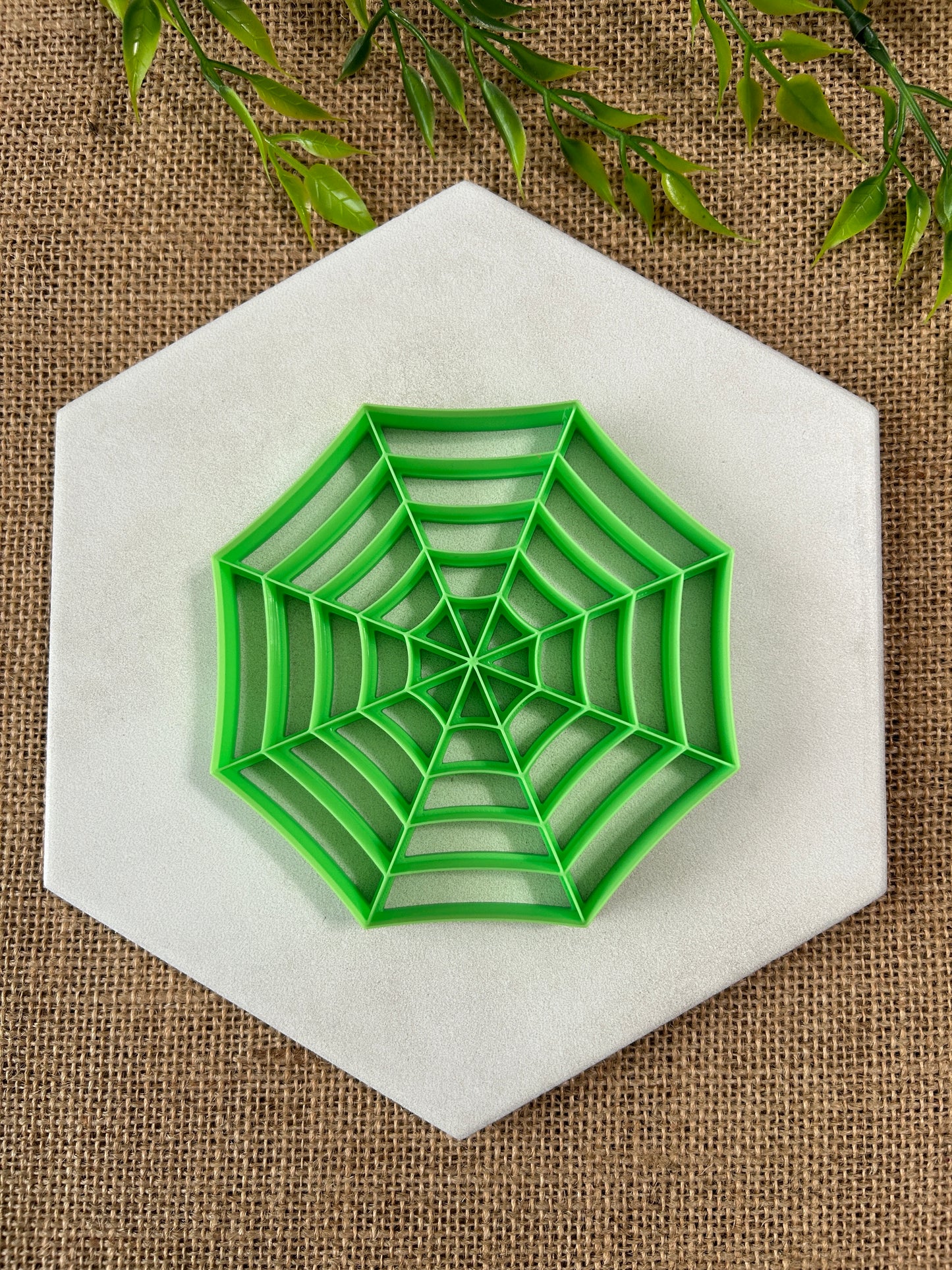 Spiderweb Trinket Dish Imprinted Polymer Clay Cutter