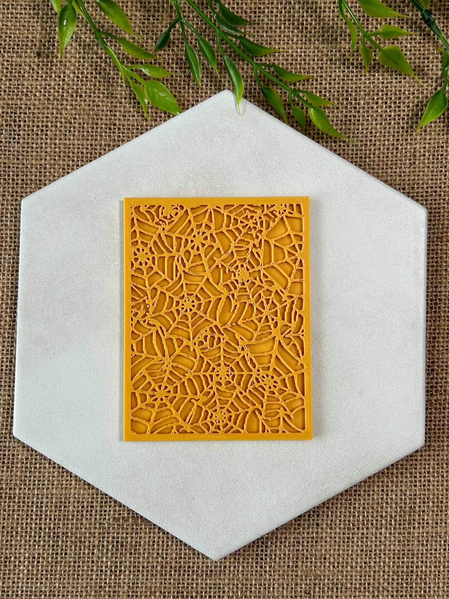 Spiderwebs Pattern Texture Stamp For Polymer Clay