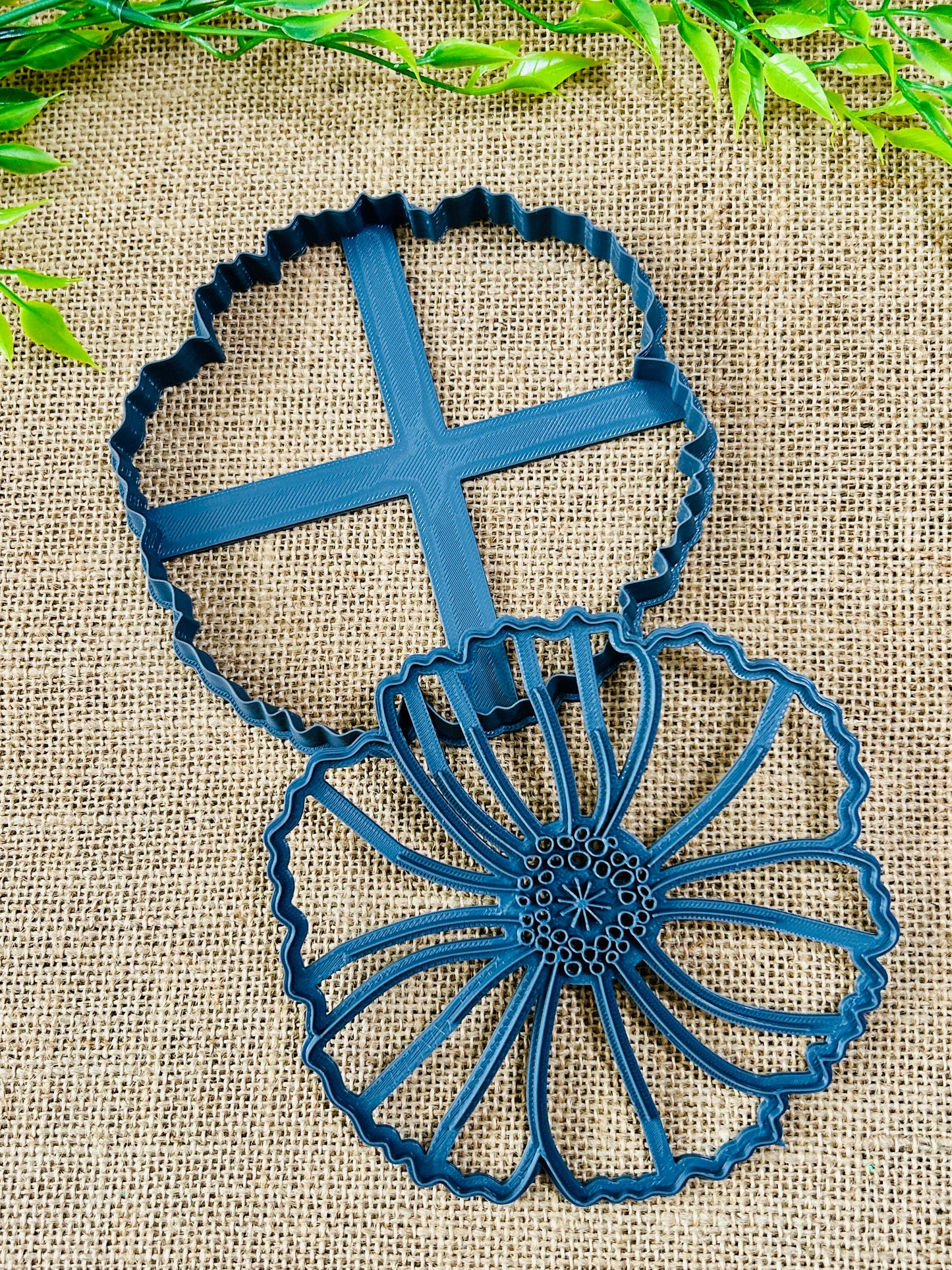 2pc Poppy Flower Imprint Trinket Dish Coaster Or Wall Hanging Imprinted Polymer Clay Cutter 5 Sizes YOU CHOOSE