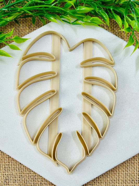 Tropical Monstera Leaf Outline Trinket Dish Polymer Clay Cutter 3 Sizes YOU CHOOSE