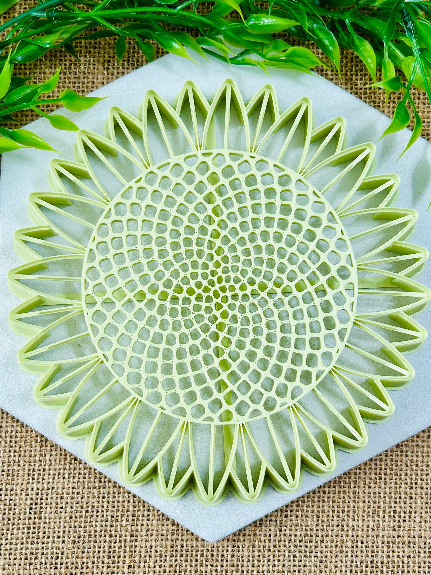 2pc Sunflower Imprint Trinket Dish Coaster Or Wall Hanging Imprinted Polymer Clay Cutter 4 Sizes YOU CHOOSE