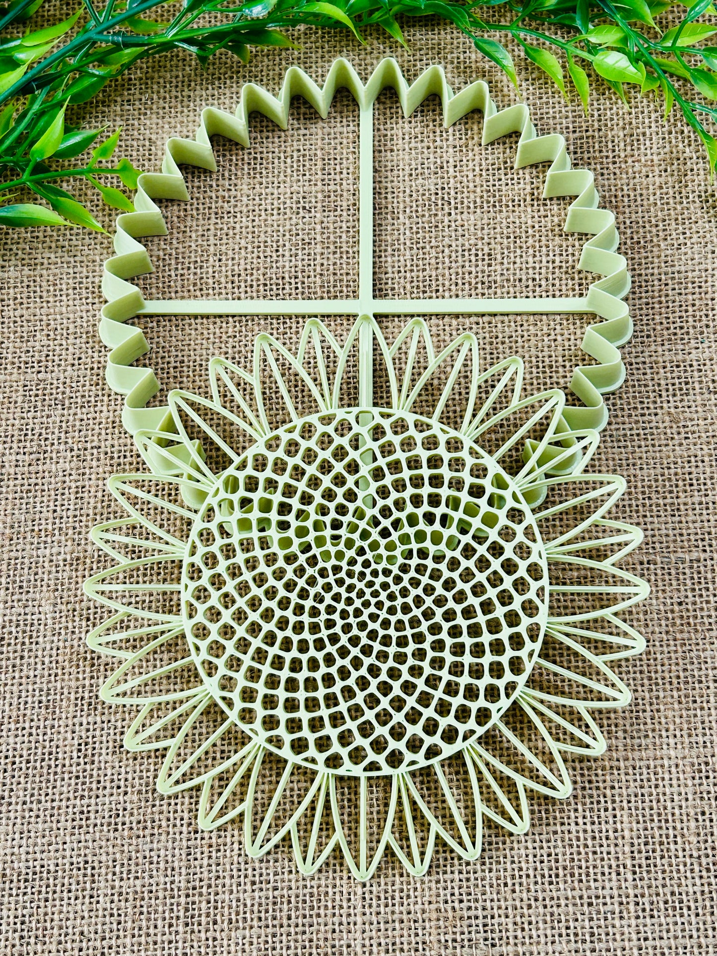 2pc Sunflower Imprint Trinket Dish Coaster Or Wall Hanging Imprinted Polymer Clay Cutter 4 Sizes YOU CHOOSE