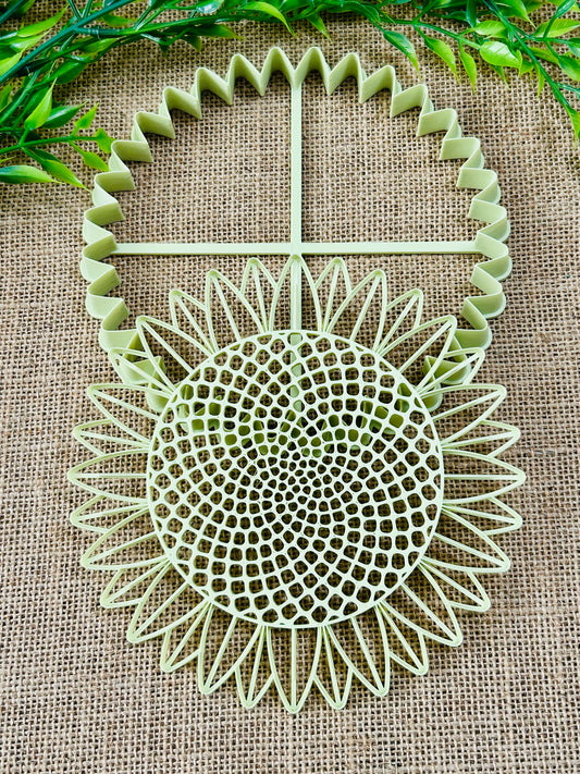 2pc Sunflower Imprint Trinket Dish Coaster Or Wall Hanging Imprinted Polymer Clay Cutter 4 Sizes YOU CHOOSE