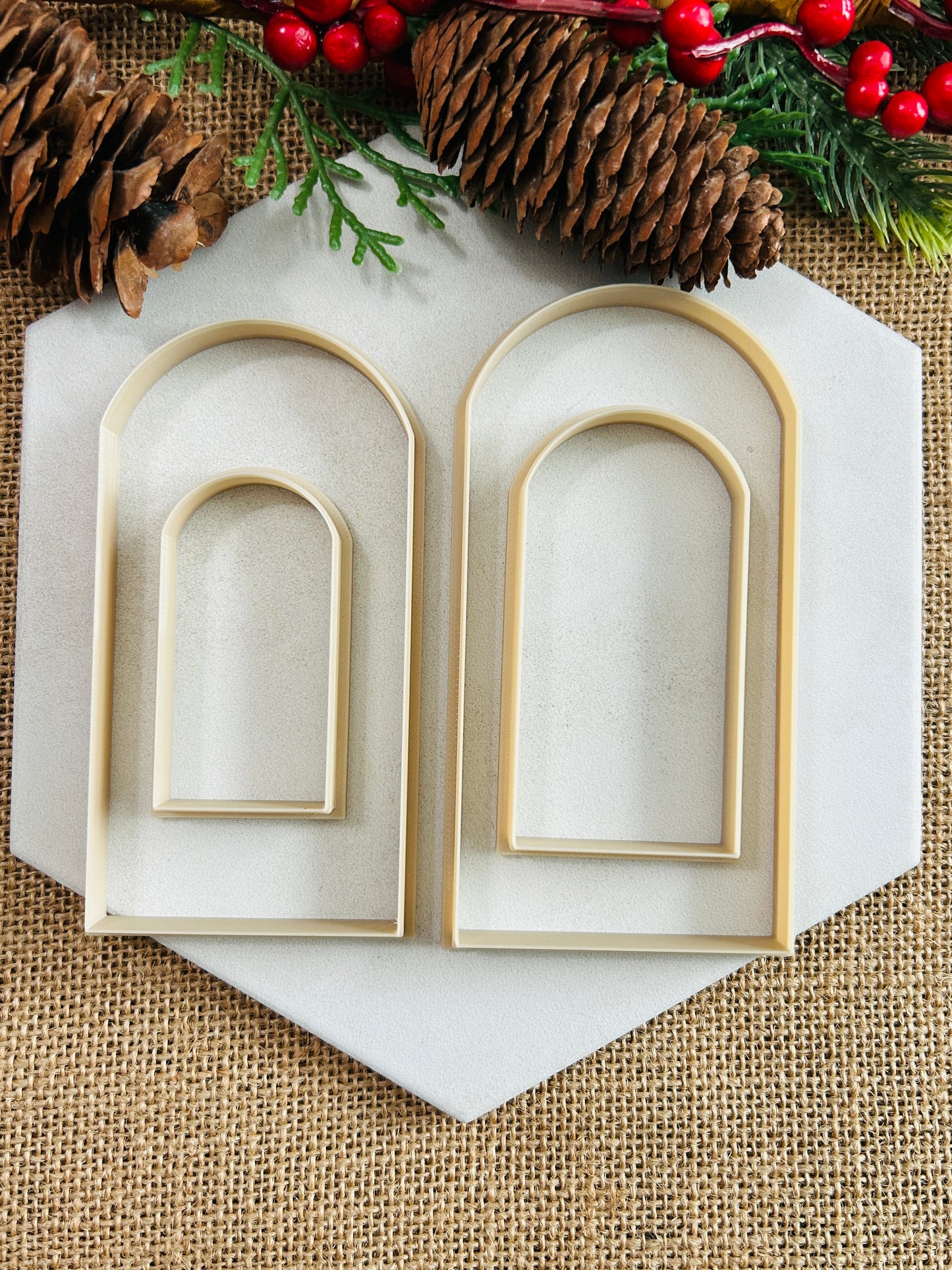 Tall Arch Gift Tag Polymer Clay Cutter 4 Sizes You Choose