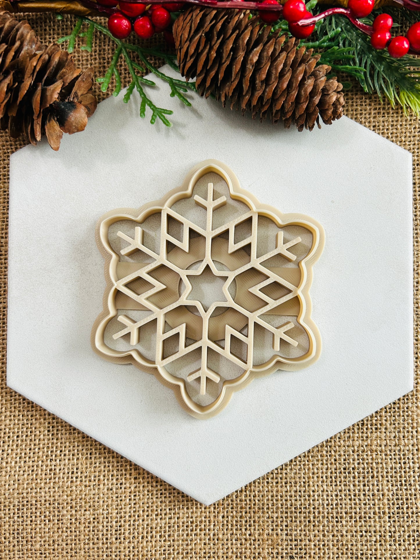 Snowflake Trinket Dish Imprinted Polymer Clay Cutter