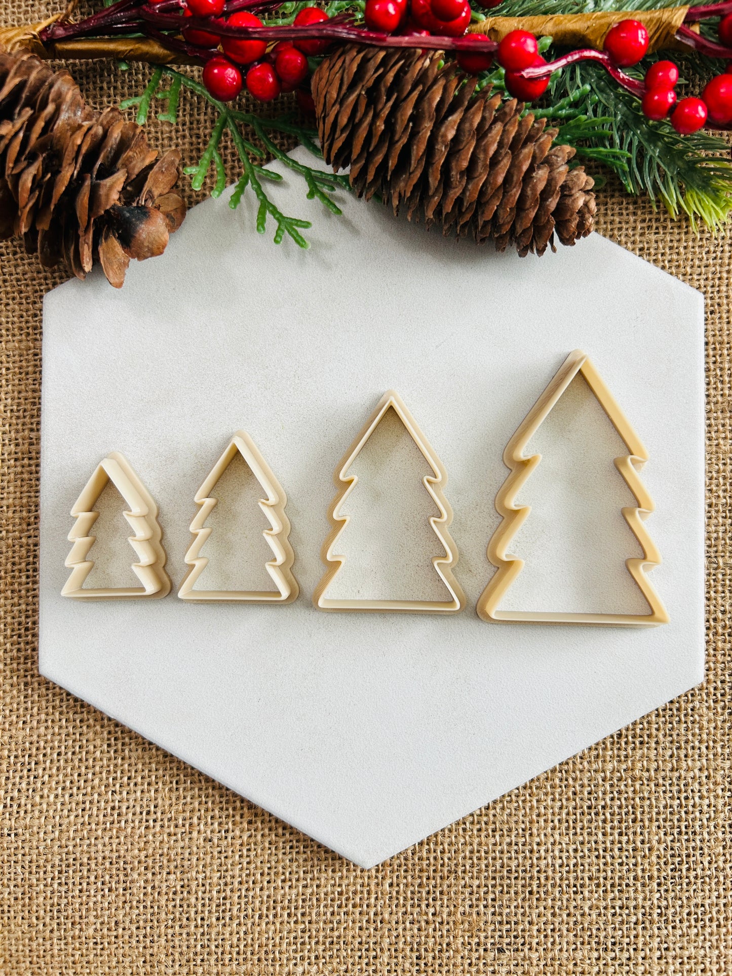 Christmas Tree Outline Polymer Clay Cutter 6 Sizes You Choose