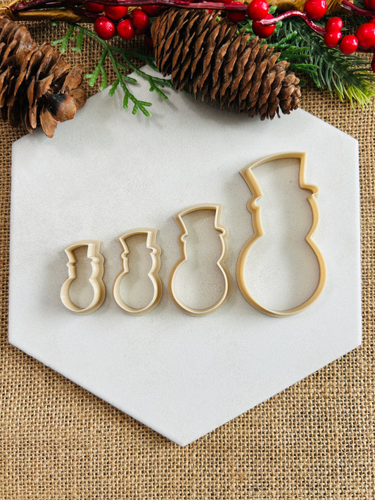 Snowman Outline Polymer Clay Cutter 7 Sizes You Choose