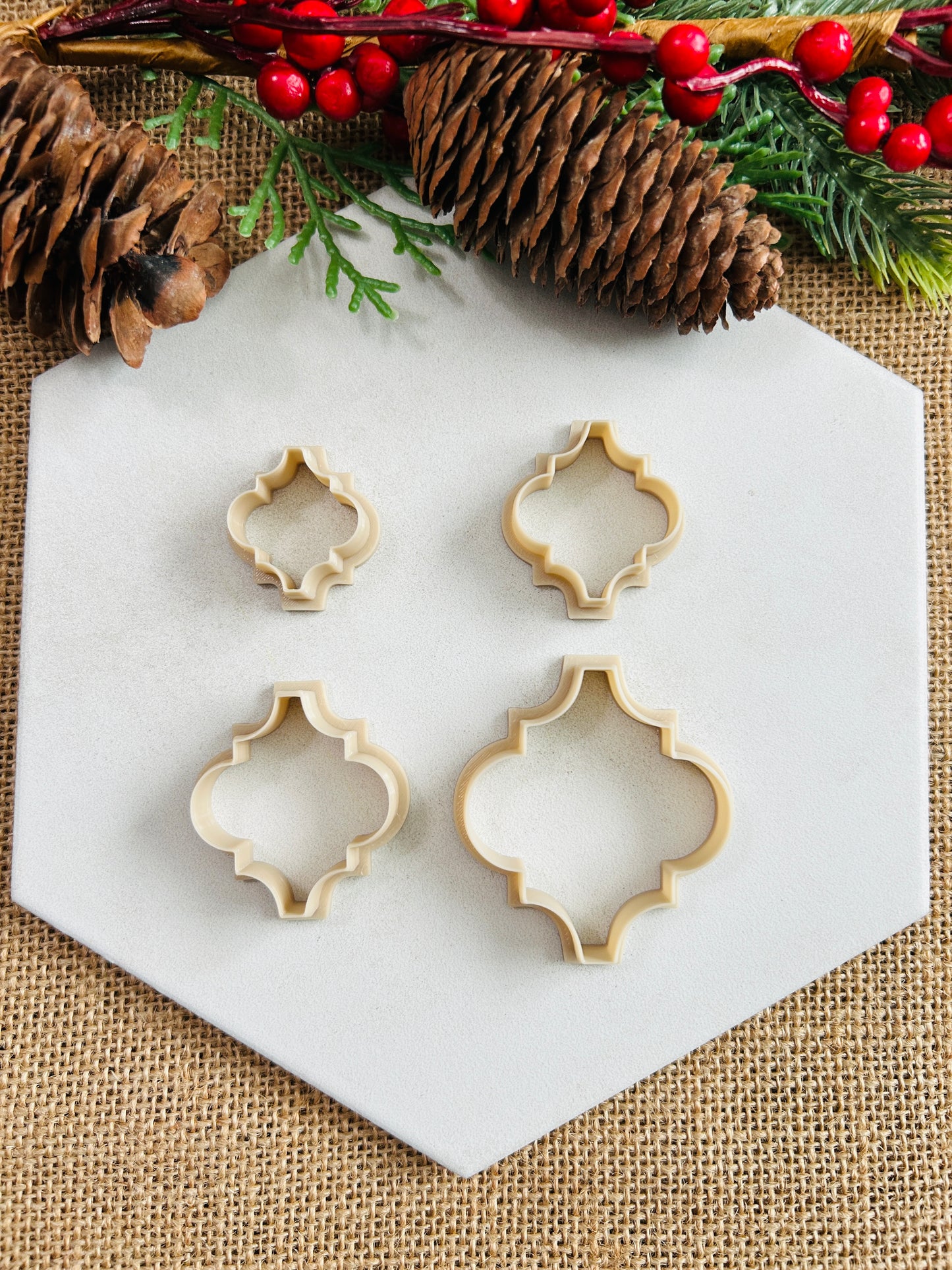 Arabesque Tile Outline Polymer Clay Cutter 6 Sizes You Choose