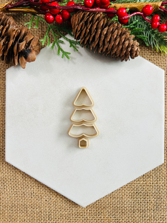 Tiered Christmas Tree Polymer Clay Cutter 5 Sizes You Choose