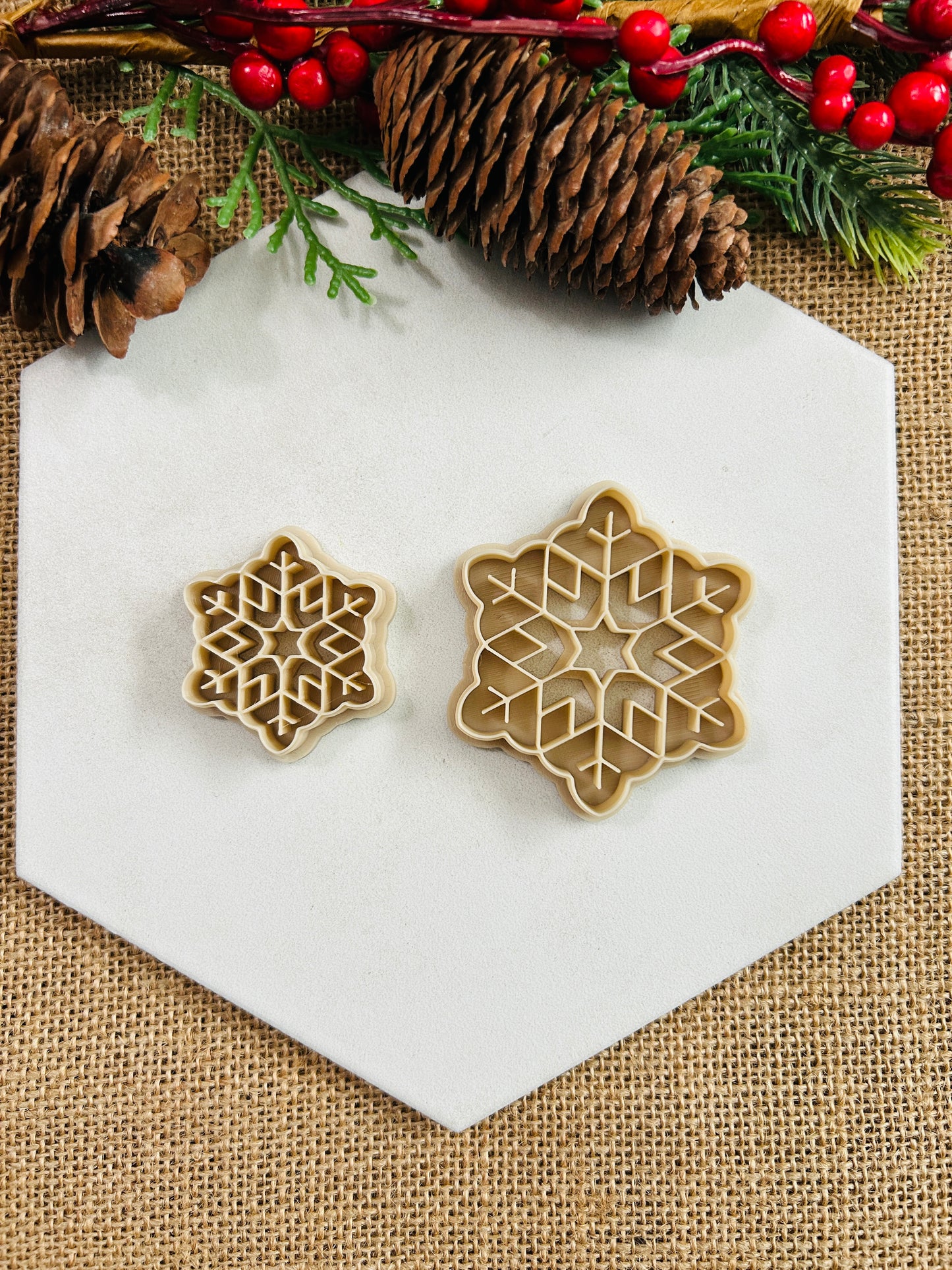 Snowflake Imprint Style 1 Polymer Clay Cutter 4 Sizes You Choose