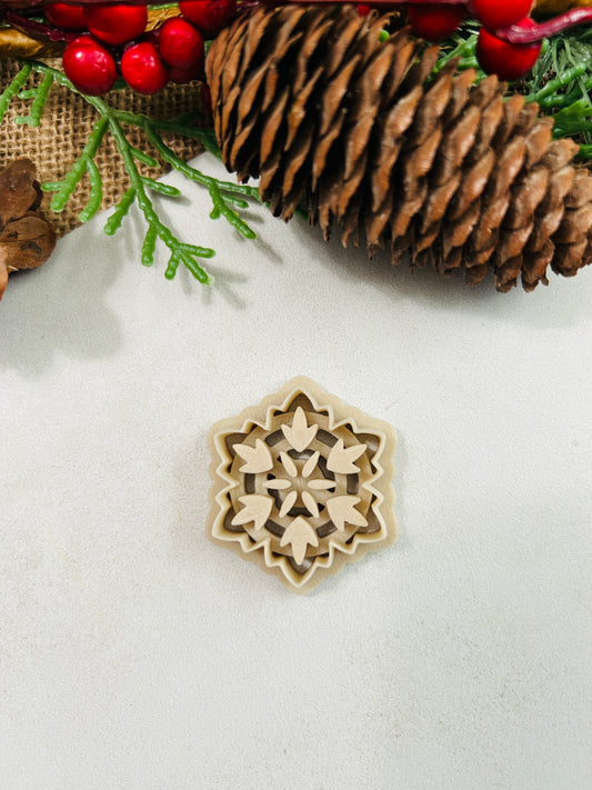 Snowflake Imprint Style 5 Polymer Clay Cutter 2 Sizes You Choose