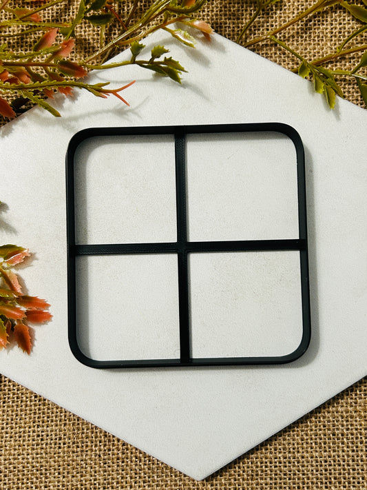 Rounded Square Outline Coaster Or Trinket Dish Polymer Clay Cutter