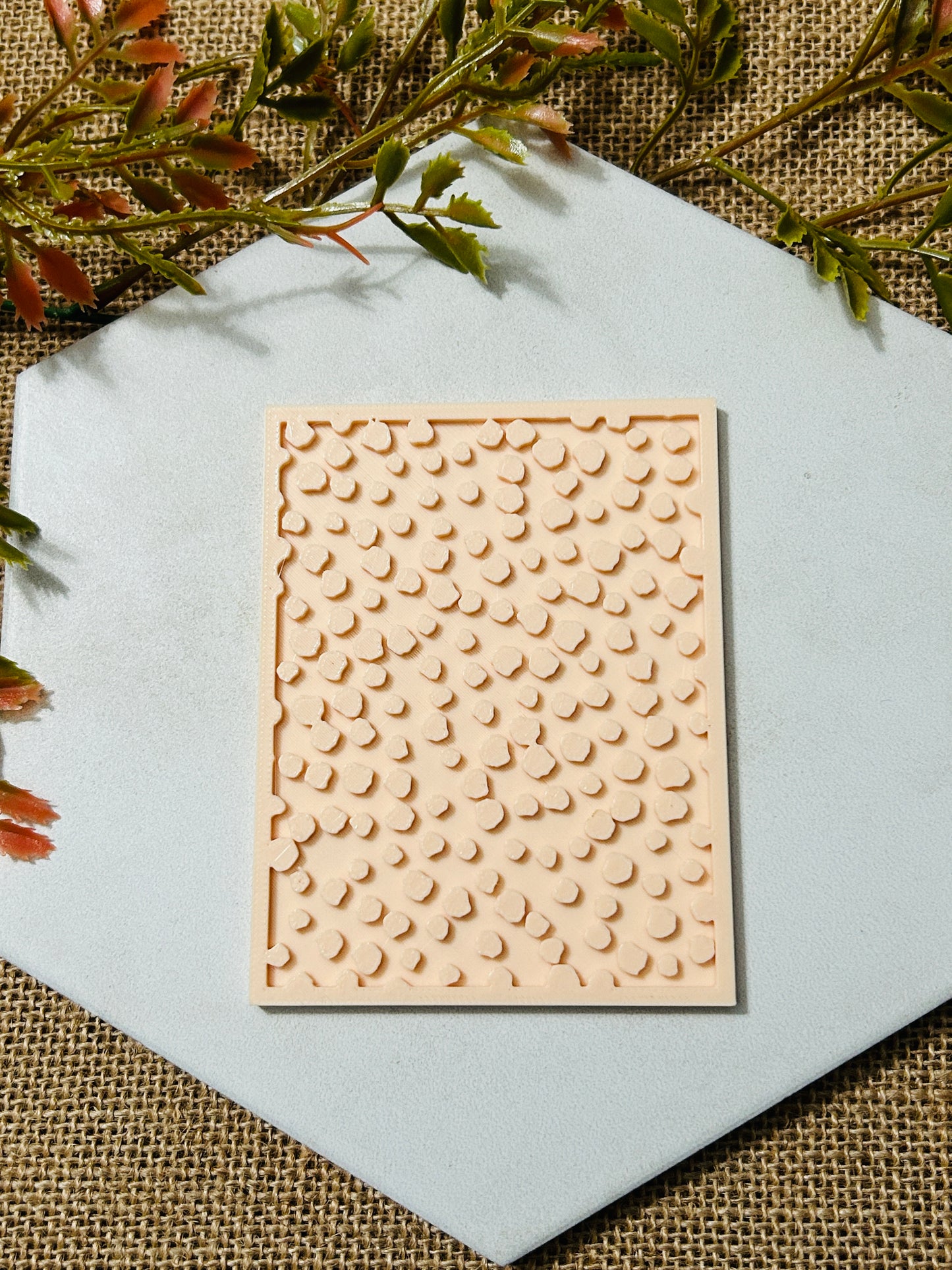 Cheetah Spots Pattern Texture Stamp For Polymer Clay