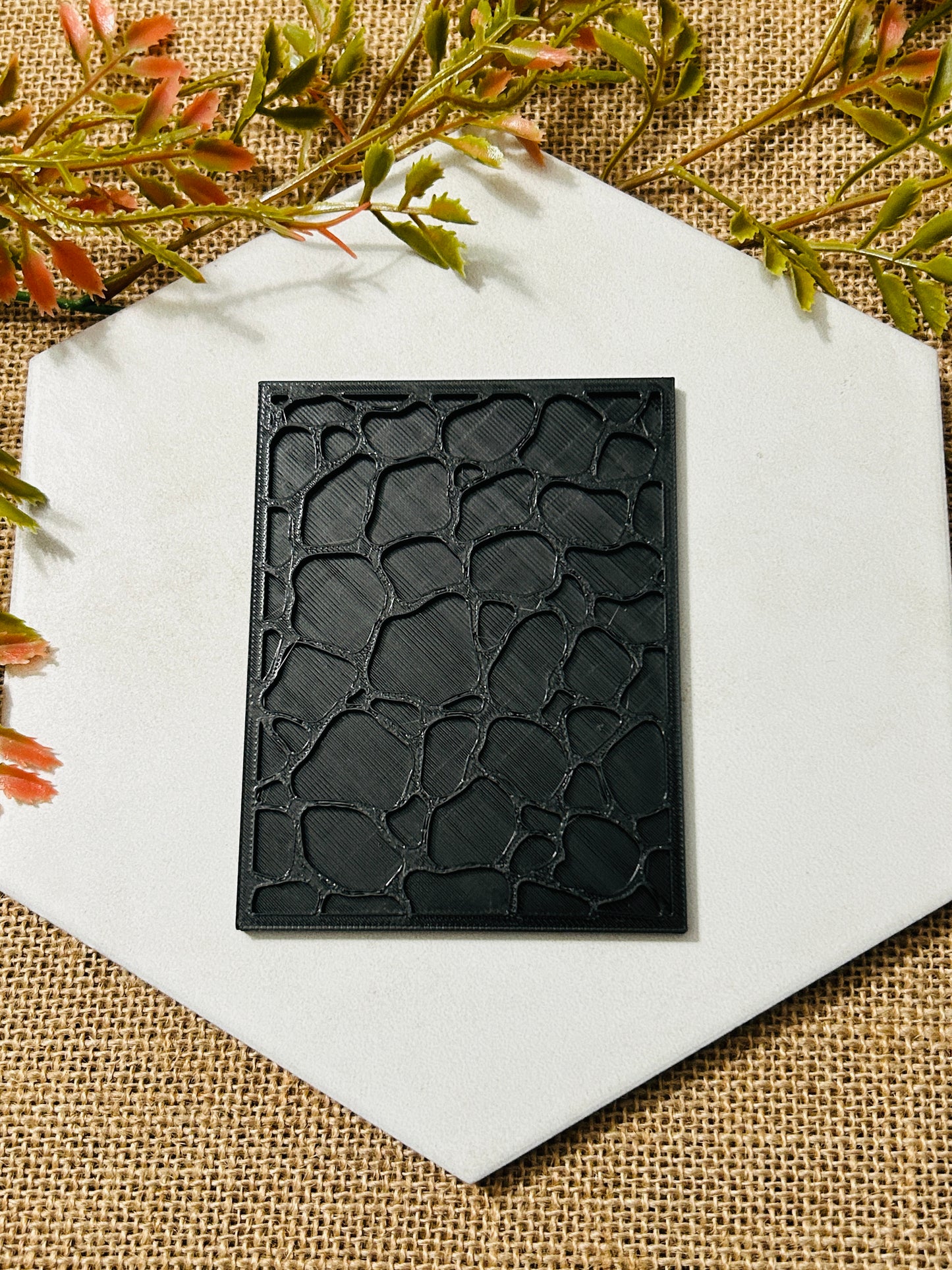 Giraffe Print Pattern Texture Stamp For Polymer Clay