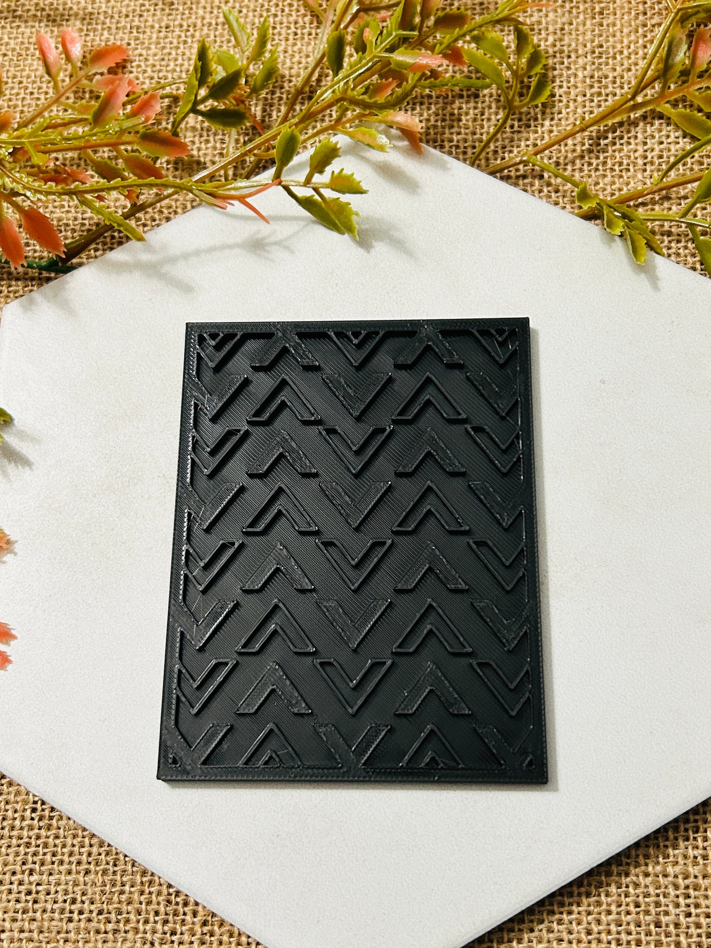 Modern Arrow Pattern Texture Stamp For Polymer Clay