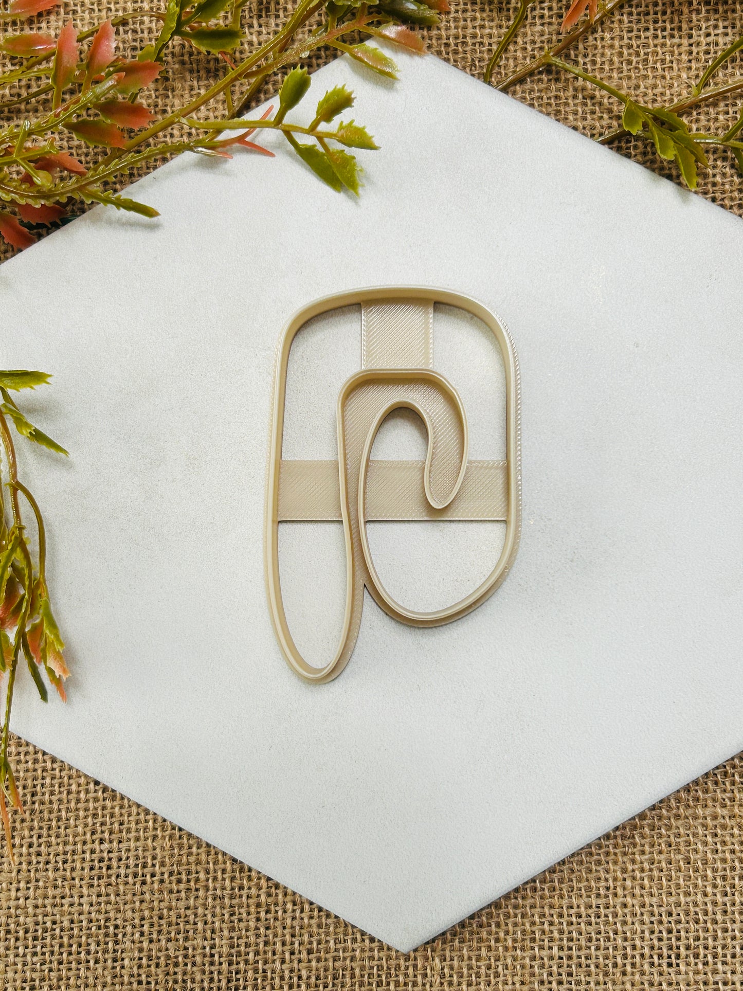Organic Swirl Paperclip Bookmark Polymer Clay Cutter