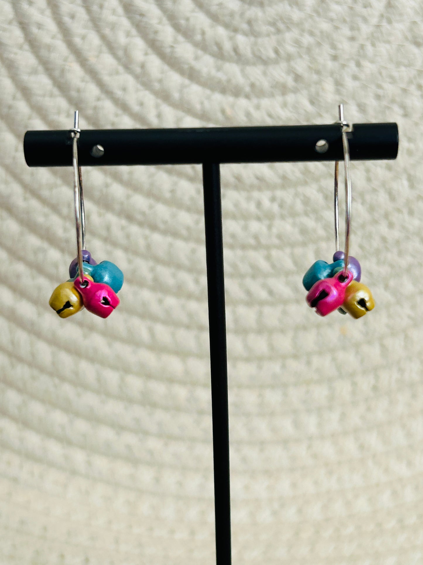 Colorful Bell Hoop Earrings 2 Colors To Choose From