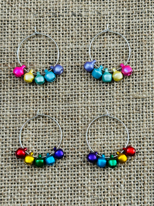 Colorful Bell Hoop Earrings 2 Colors To Choose From