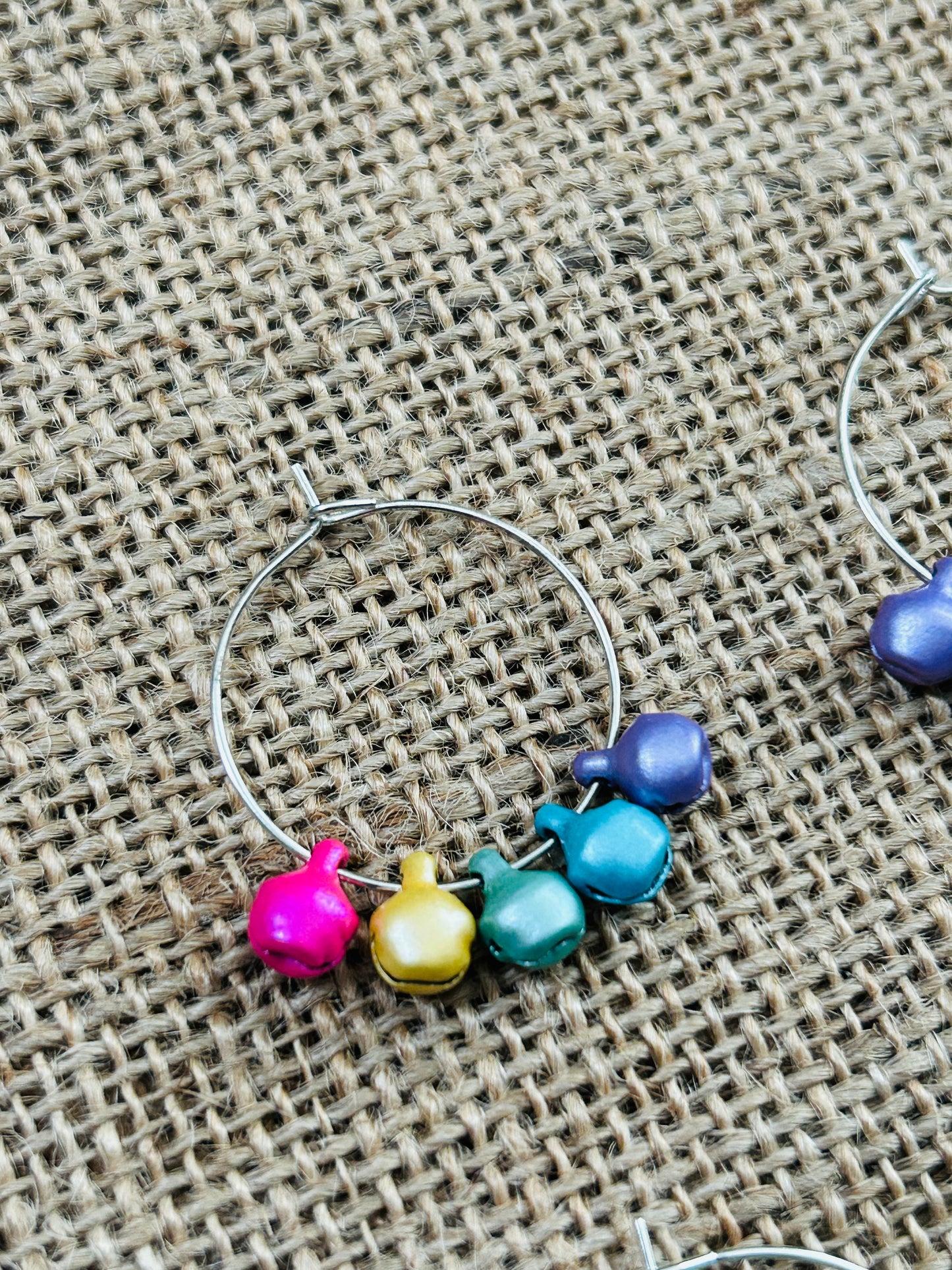 Colorful Bell Hoop Earrings 2 Colors To Choose From