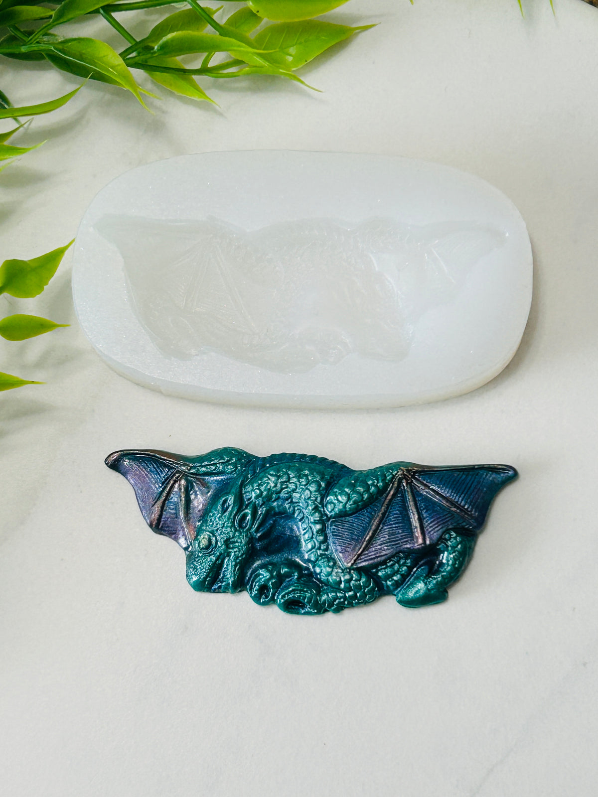 Dragon Fantasy Flexible Silicone Mold For Polymer Clay Resin and more