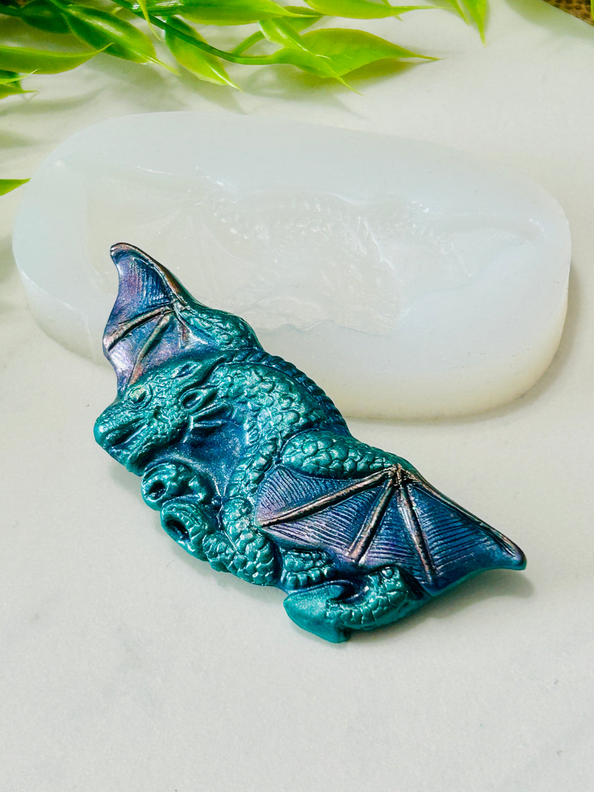 Dragon Fantasy Flexible Silicone Mold For Polymer Clay Resin and more