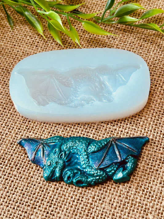 Dragon Fantasy Flexible Silicone Mold For Polymer Clay Resin and more