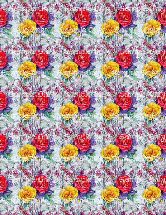 Impressionist Floral Image Sheet For Polymer Clay Transfer Decal DIGITAL FILE OR PRINTED IFL10