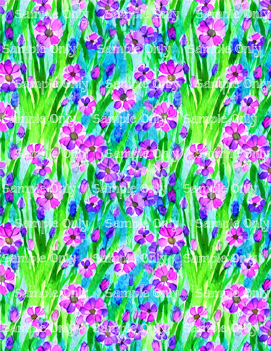 Impressionist Floral Flower Pattern Image Sheet For Polymer Clay Transfer Decal DIGITAL FILE OR PRINTED IFL13