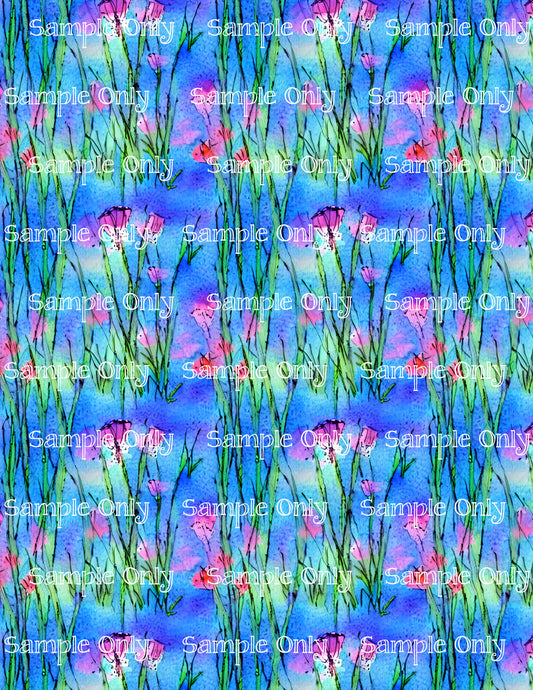 Impressionist Floral Flower Pattern Image Sheet For Polymer Clay Transfer Decal DIGITAL FILE OR PRINTED IFL14