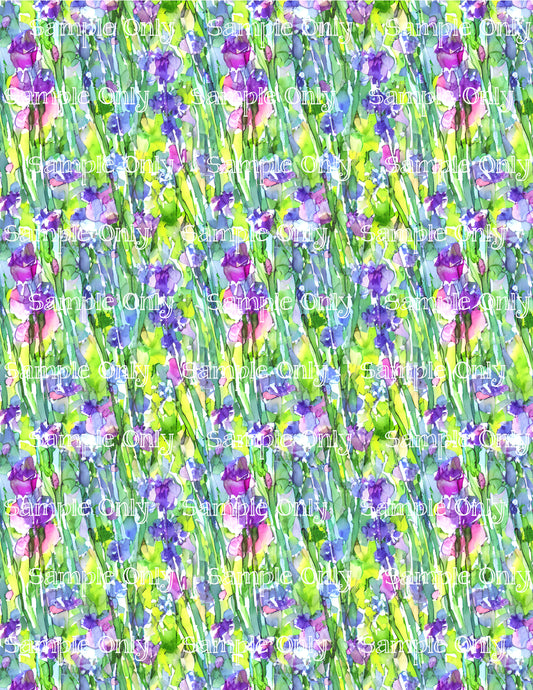 Impressionist Floral Flower Pattern Image Sheet For Polymer Clay Transfer Decal DIGITAL FILE OR PRINTED IFL15