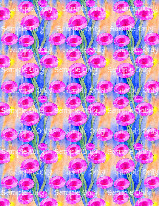 Impressionist Floral Flower Pattern Image Sheet For Polymer Clay Transfer Decal DIGITAL FILE OR PRINTED IFL22
