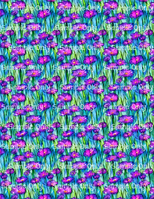 Impressionist Floral Flower Pattern Image Sheet For Polymer Clay Transfer Decal DIGITAL FILE OR PRINTED IFL23