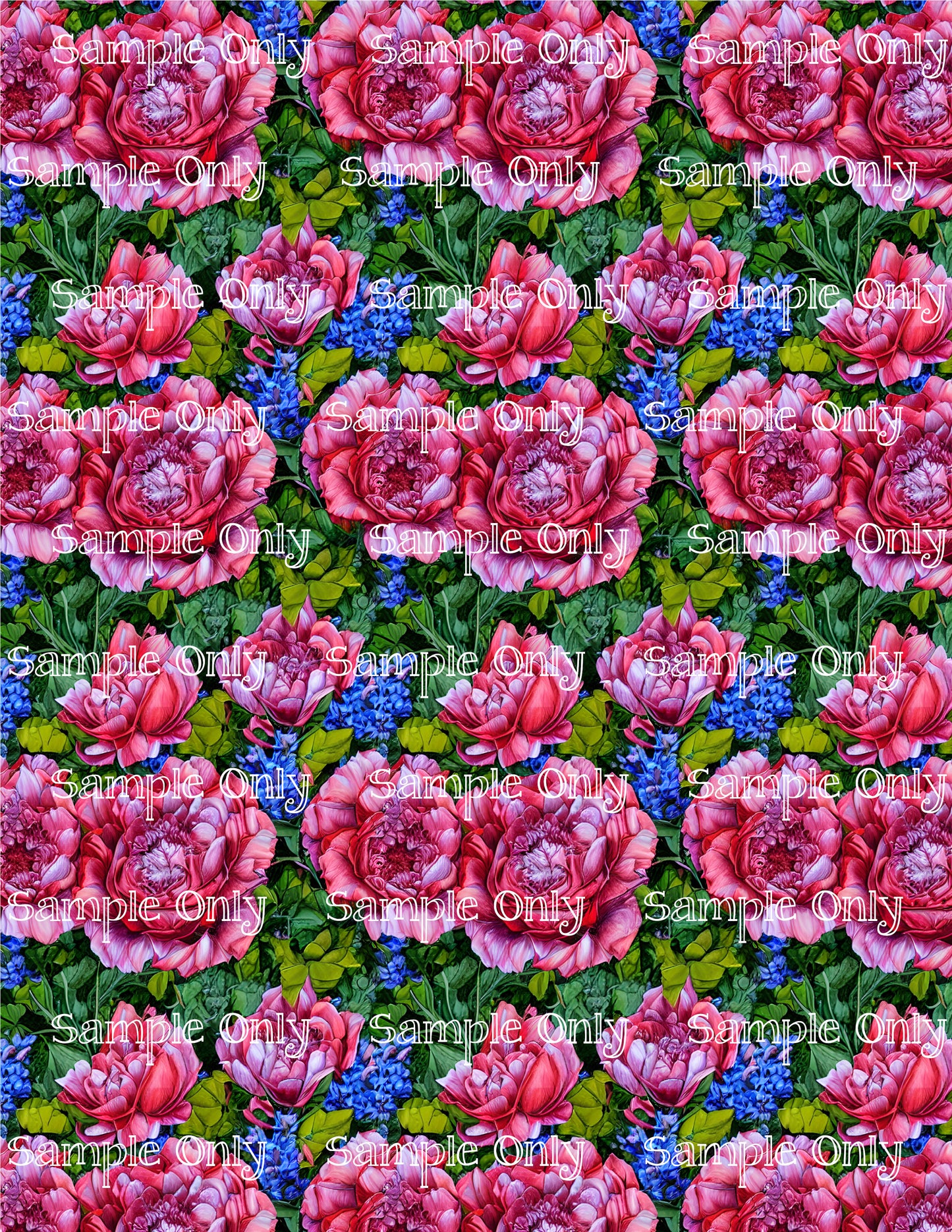 Impressionist Floral Flower Pattern Image Sheet For Polymer Clay Transfer Decal DIGITAL FILE OR PRINTED IFL28