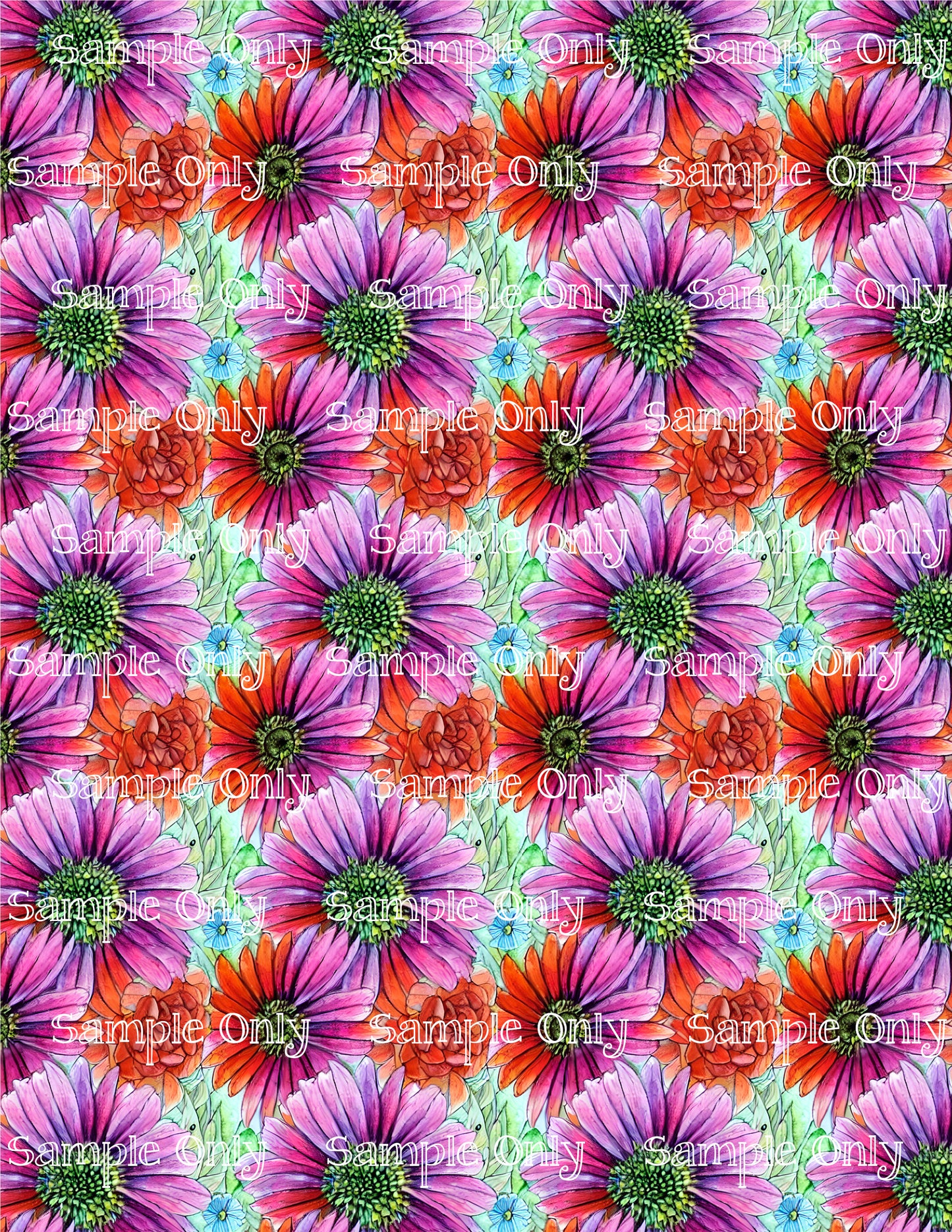 Impressionist Floral Flower Pattern Image Sheet For Polymer Clay Transfer Decal DIGITAL FILE OR PRINTED IFL32