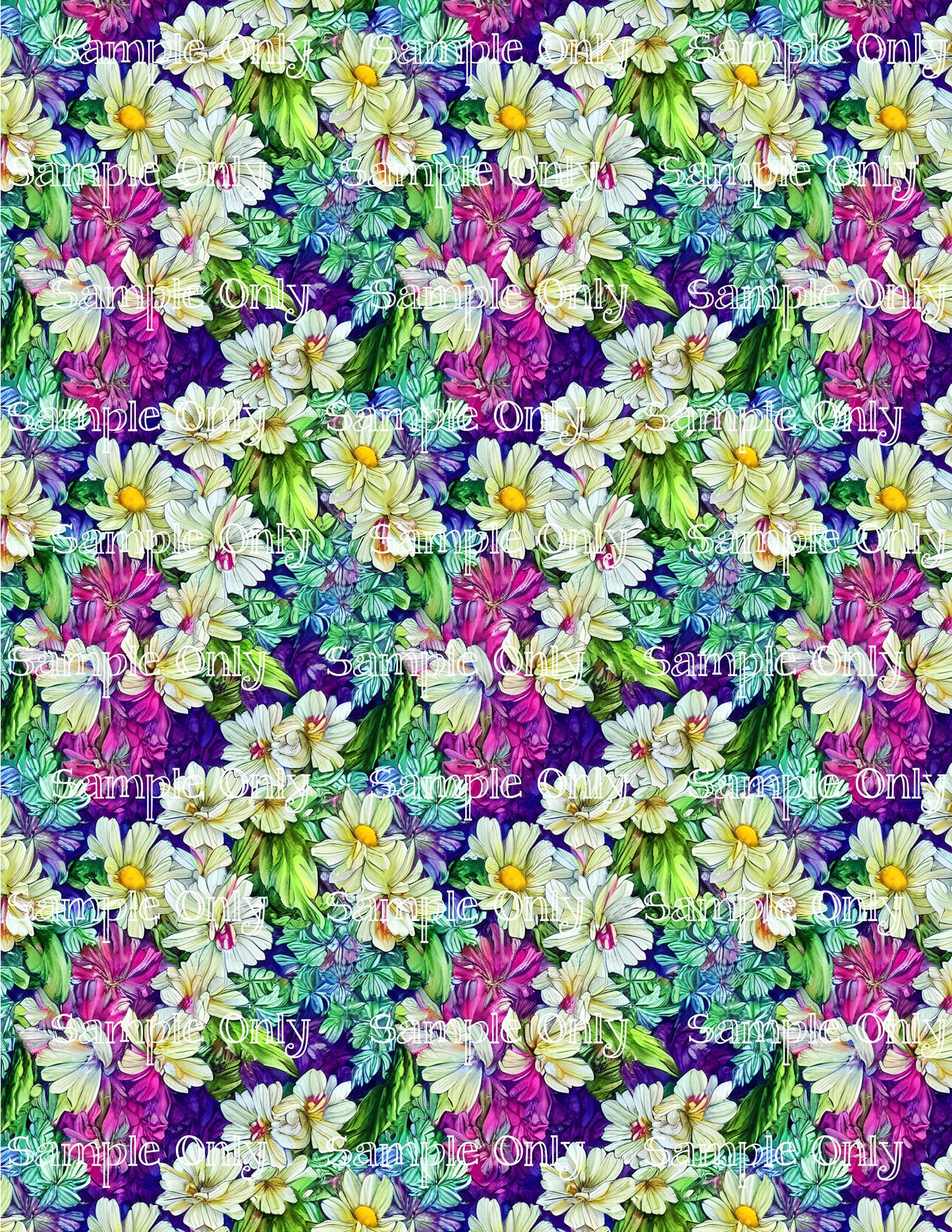 Impressionist Floral Flower Pattern Image Sheet For Polymer Clay Transfer Decal DIGITAL FILE OR PRINTED IFL33