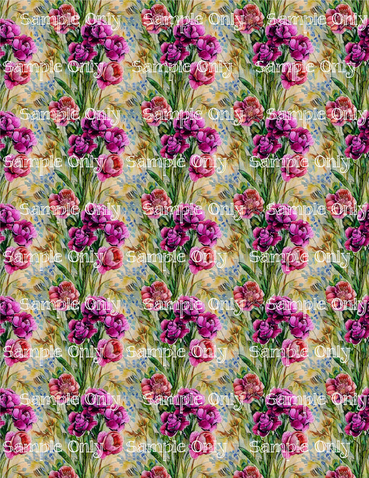 Impressionist Floral Image Sheet For Polymer Clay Transfer Decal DIGITAL FILE OR PRINTED IFL3