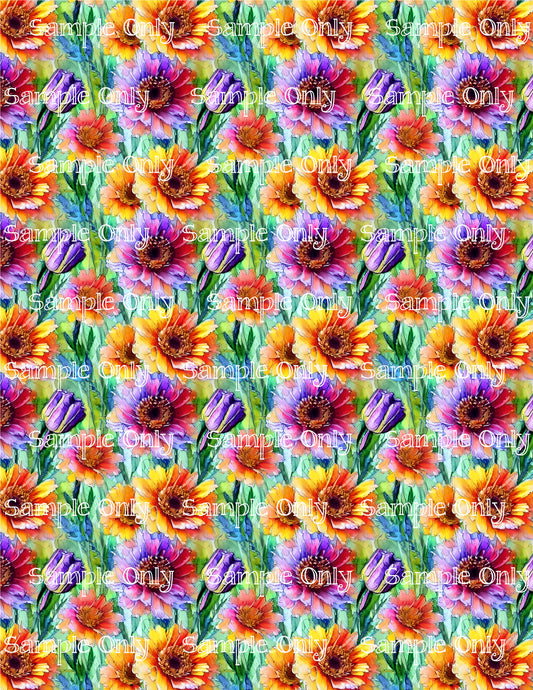 Impressionist Floral Image Sheet For Polymer Clay Transfer Decal DIGITAL FILE OR PRINTED IFL4
