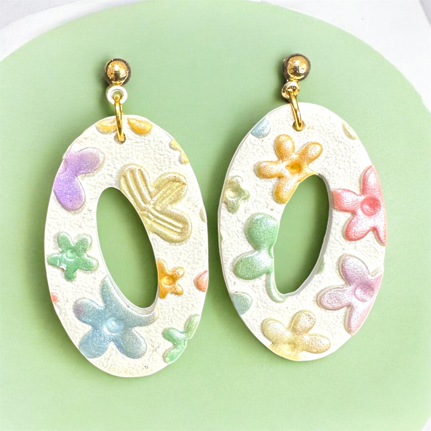 2pc Tilted Open Oval Polymer Clay Cutter 8 Sizes You Choose