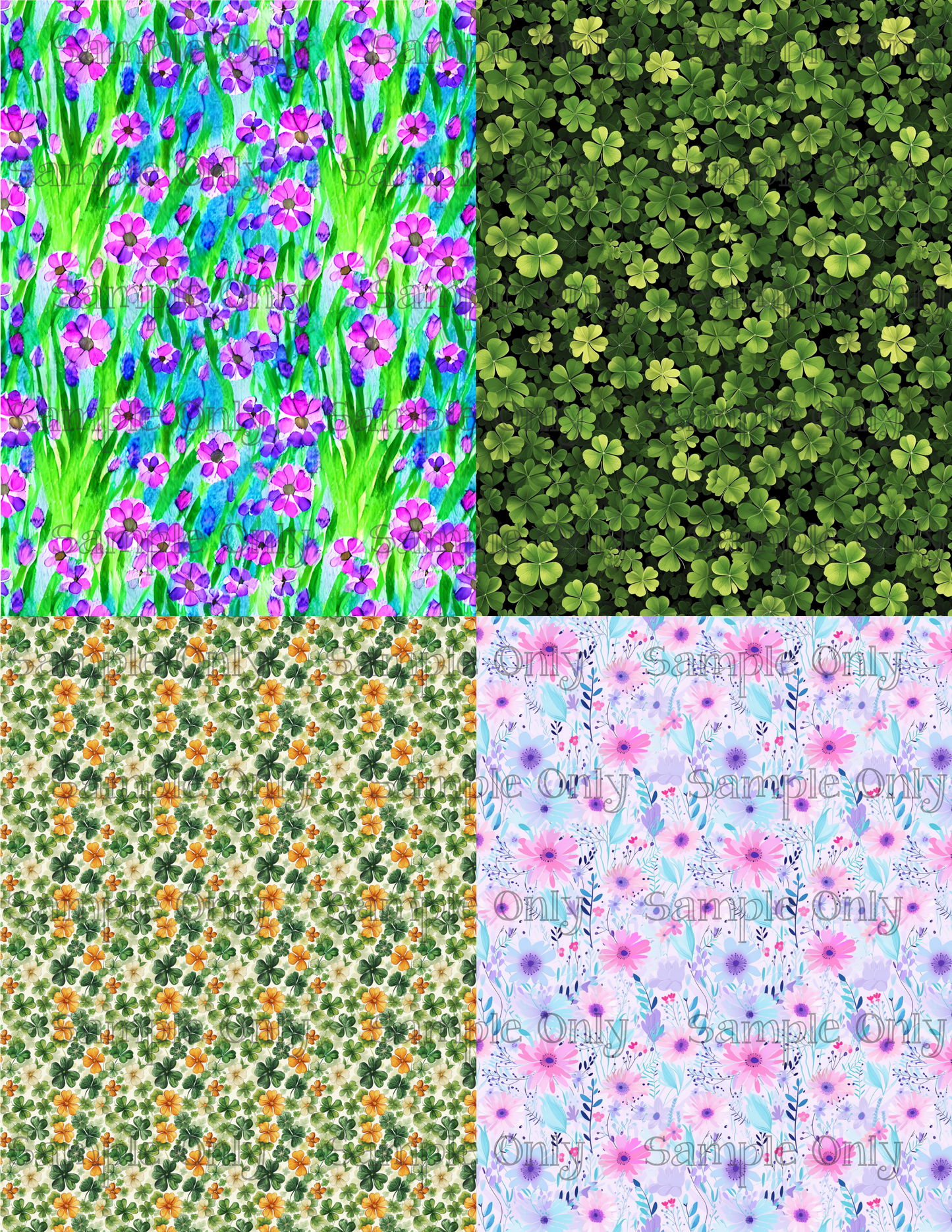 St. Patrick's Day Mini Design Blocks Pattern Image Sheet For Polymer Clay Transfer Decal DIGITAL FILE OR PRINTED