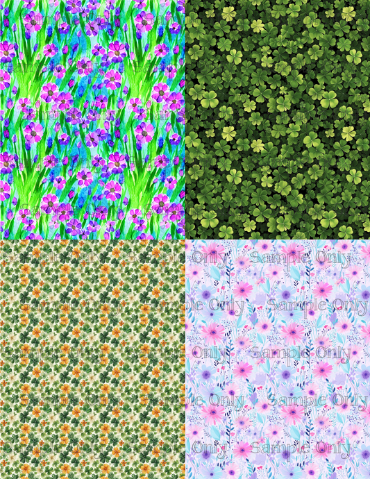 St. Patrick's Day Mini Design Blocks Pattern Image Sheet For Polymer Clay Transfer Decal DIGITAL FILE OR PRINTED