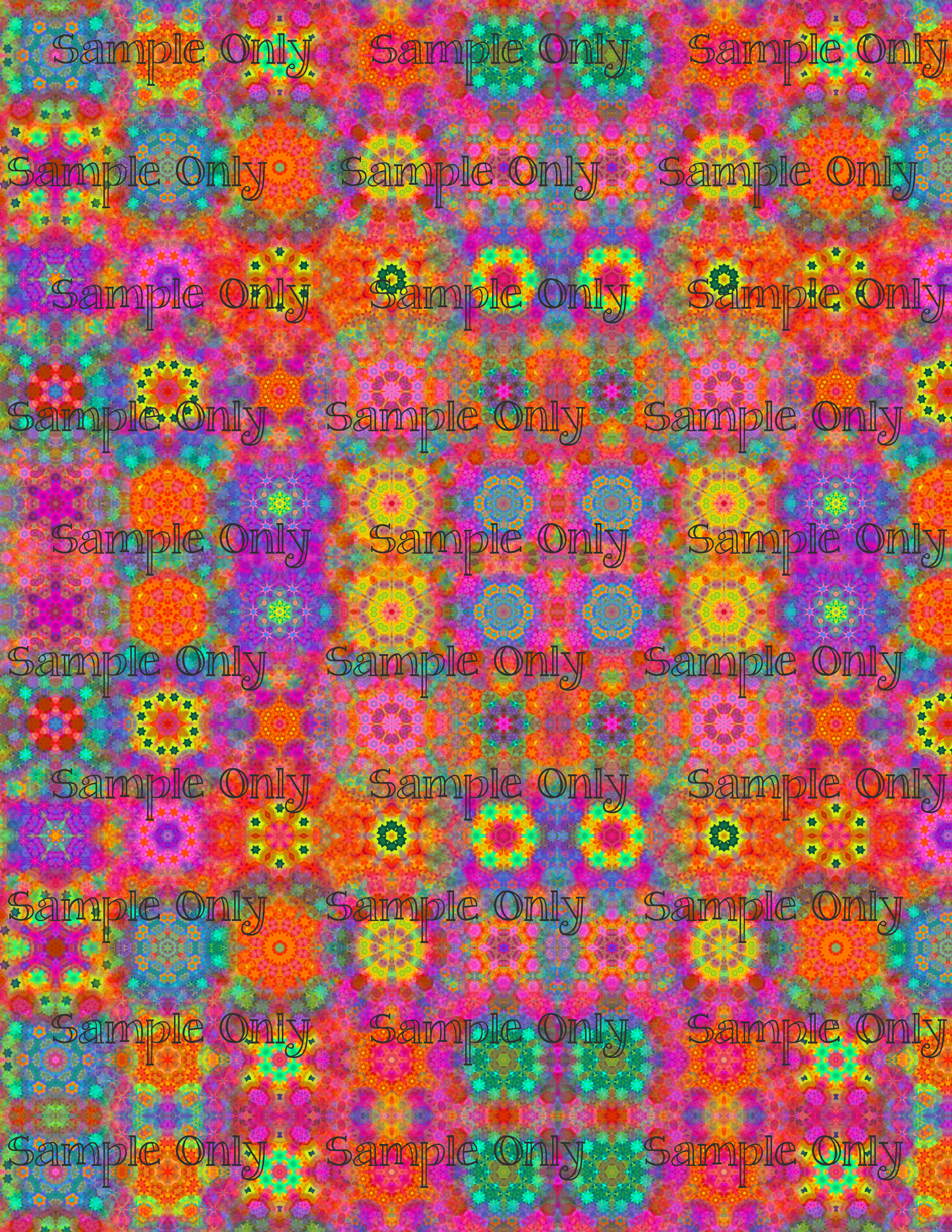 Kaleidescope Fractal Set 2 Pattern Image Transfer Sheet For Polymer Clay