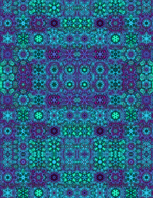 Kaleidescope Fractal Set 8 Pattern Image Transfer Sheet For Polymer Clay
