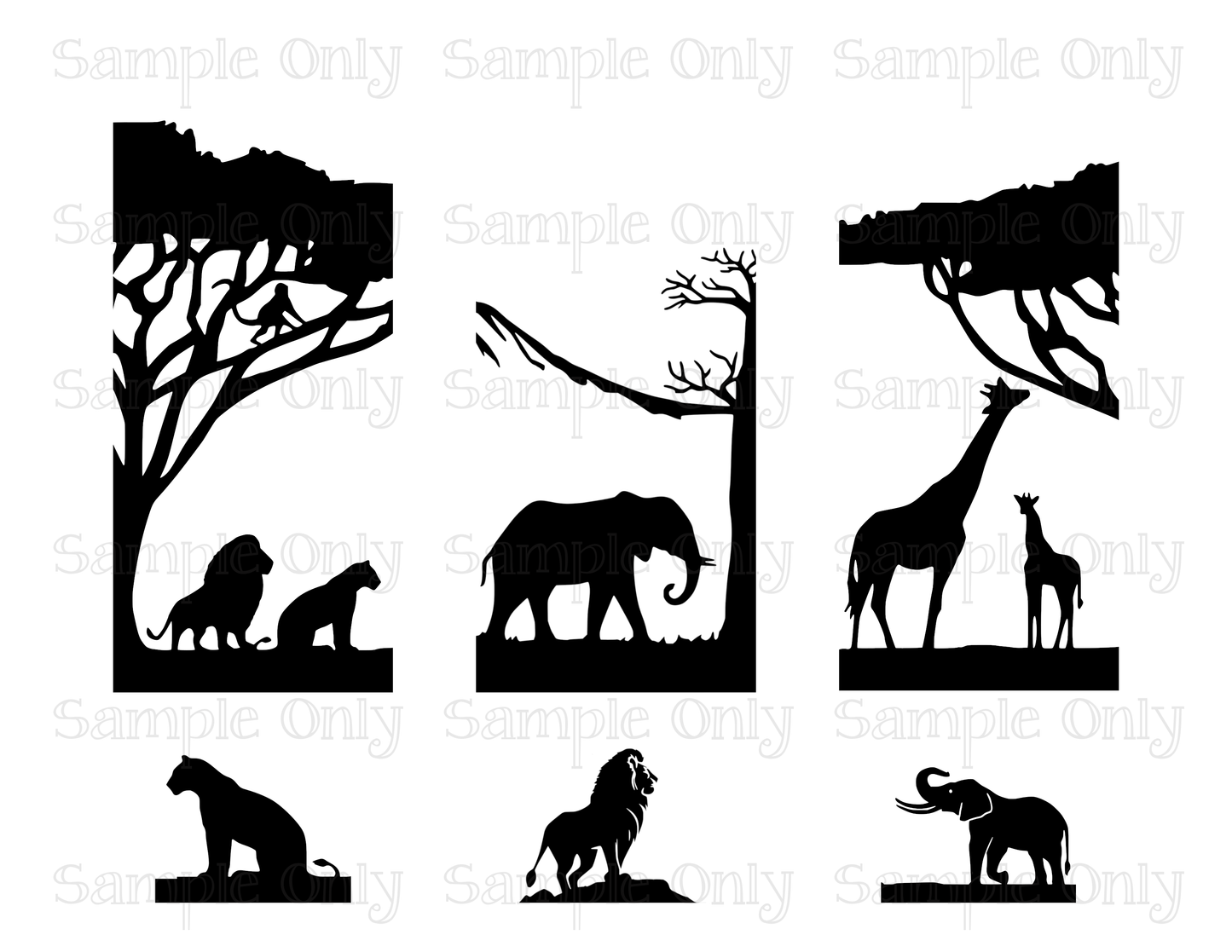 OJC X LLG African Safari Image For Polymer Clay Transfer Sheet DIGITAL OR PRINTED