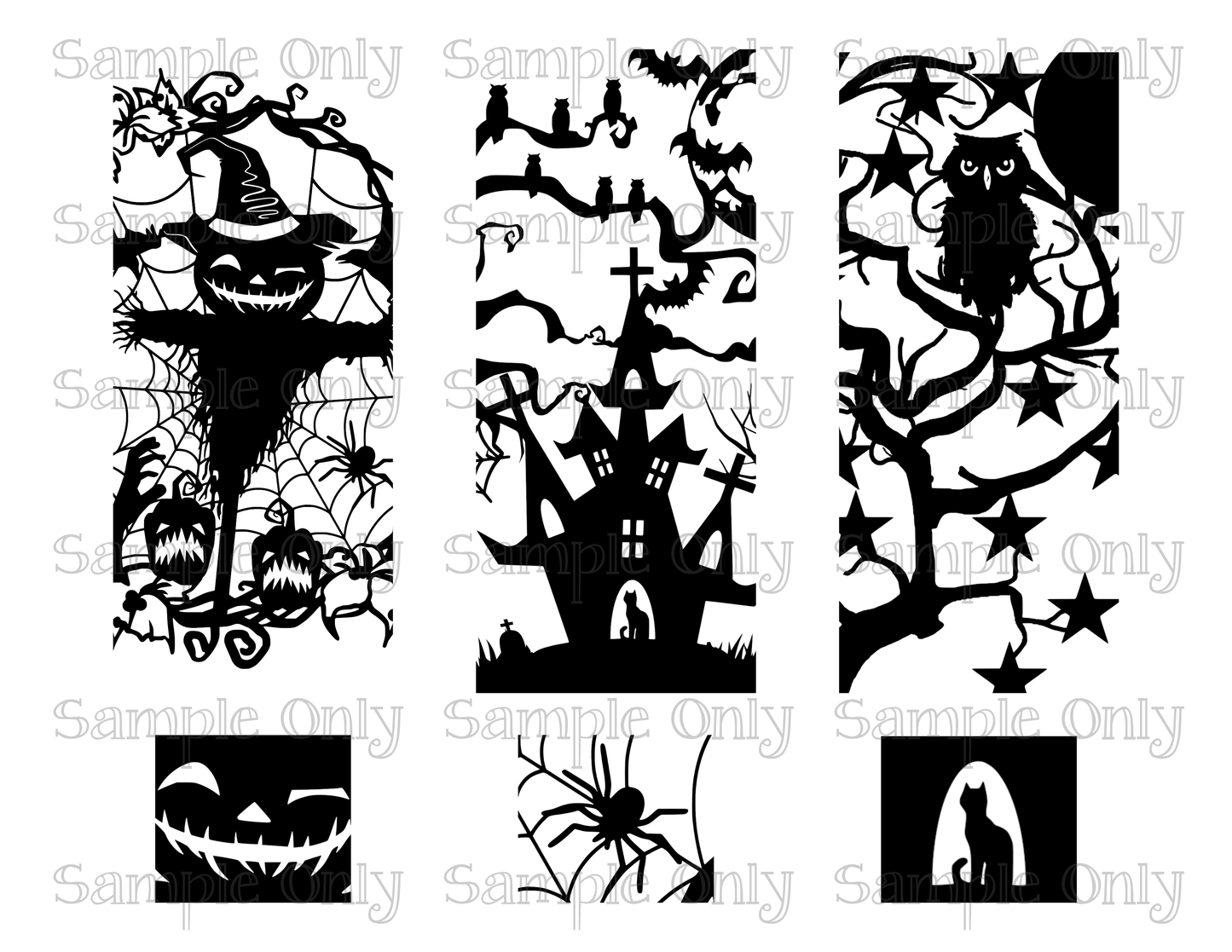 OJC X LLG Spooky Scenes Image For Polymer Clay Transfer Sheet DIGITAL OR PRINTED