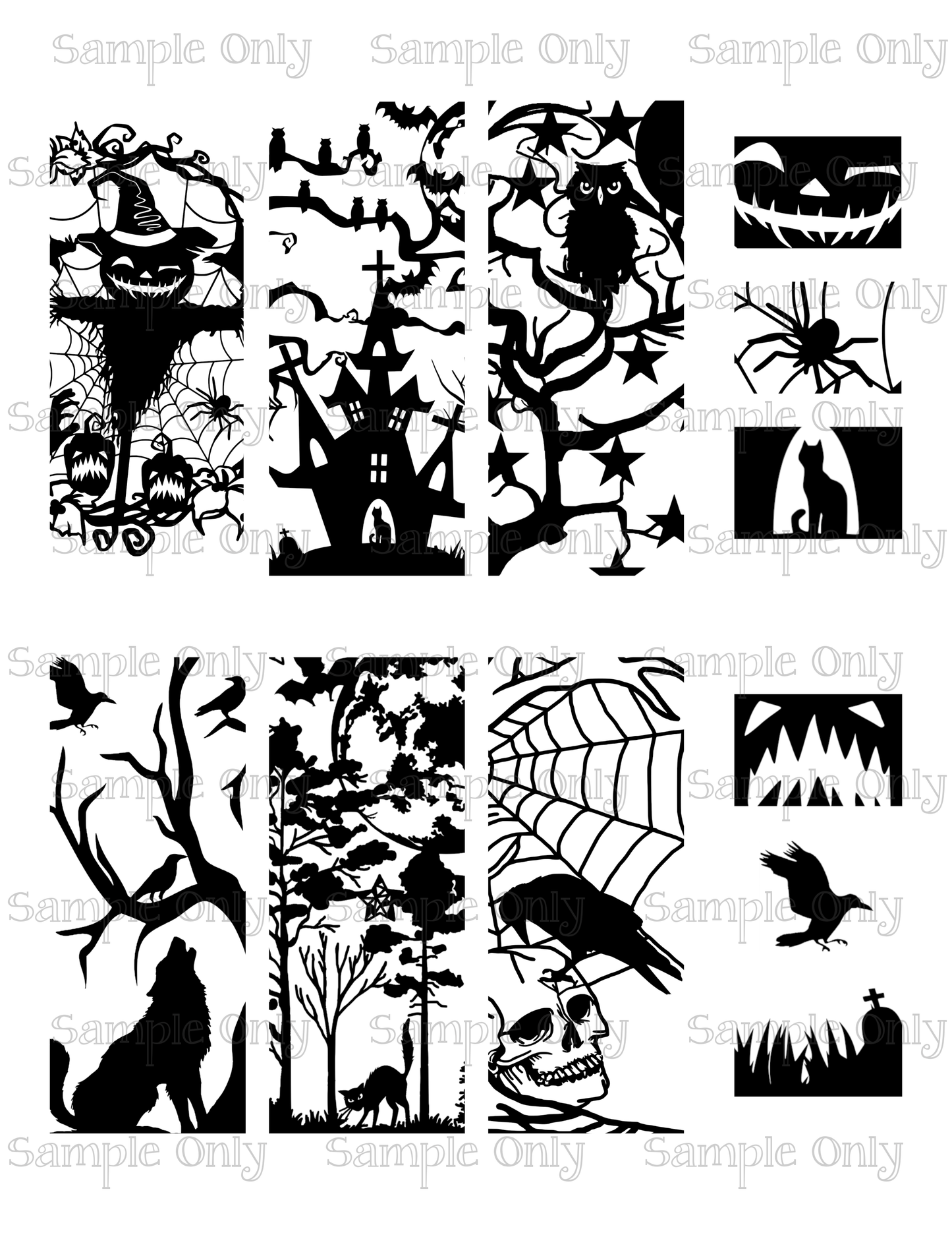 OJC X LLG Spooky Scenes Image For Polymer Clay Transfer Sheet DIGITAL OR PRINTED